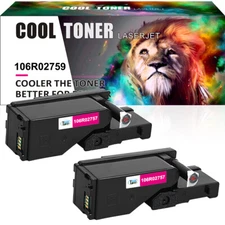 2 Pack 106R02759 Magenta Toner Compatible For Xerox Phaser 6020 6022 6025