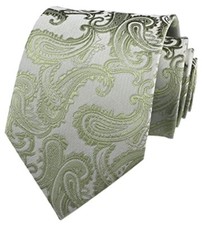 Men's Plaid Check Stripe Ties Pattern Business Formal One Size Tender Green