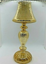 Brand New Winter Lane Christmas Mercury Glass Tabletop Lamp with Batteries