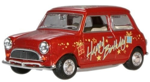 Oxford Diecast 43MIN017 Mini Cooper Happy Birthday 1:43 Diecast
