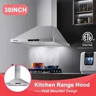 700CFM Wall Mount Range Hood 30in Stainless Steel Kitchen Stove Vent 3-Speed Fan