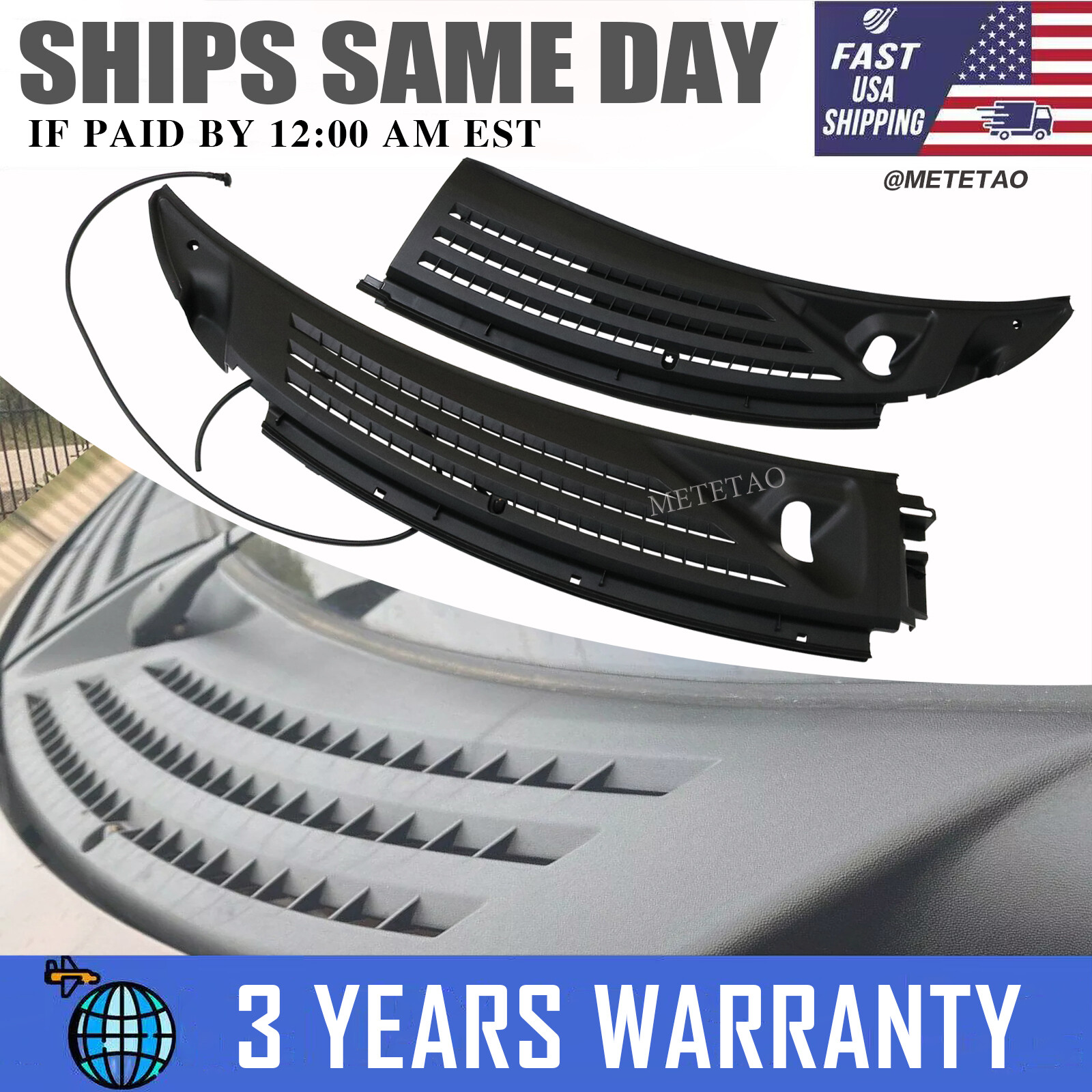 Windshield Wiper Cowl Panel Grille For 2009-2014 Ford F150 F-150 BL3Z15022A68A