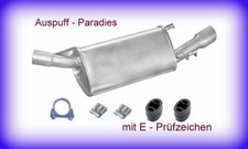 Endschalldämpfer Auspuff Endtopf für Opel Tigra 1.4 16V & 1.6 16V + Anbausatz