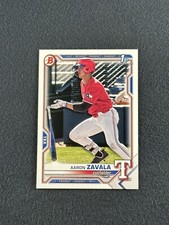 2021 Bowman Draft AARON ZAVALA 1st Bowman Paper #BD-101 Texas Rangers