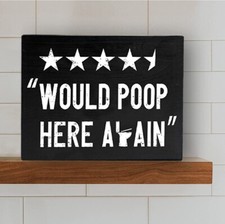 Funny Bathroom Graphic Sign Decor