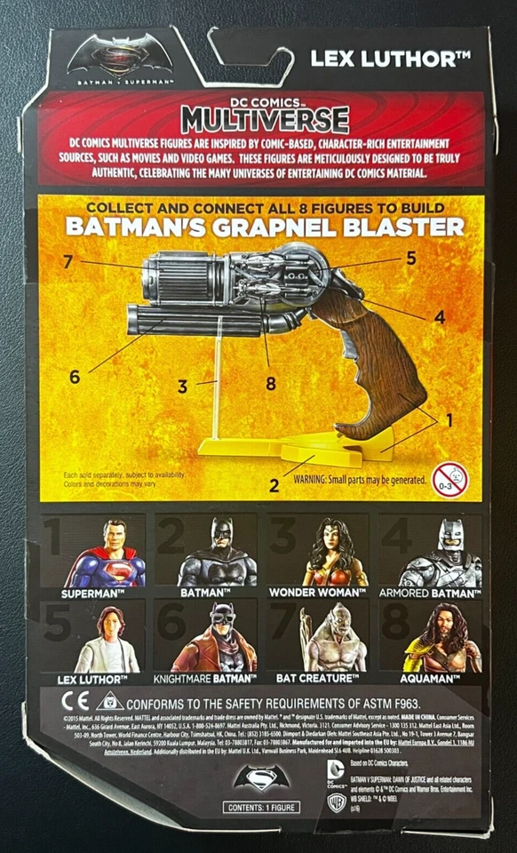 '15 Mattel "Batman V Superman" Lex Luthor Figure 6" DC Collect & Connect SEALED! - Image 2 of 2