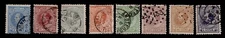 1872-91 Netherlands King Will III 3rdd series, set of 8, Various Perf, Good Used