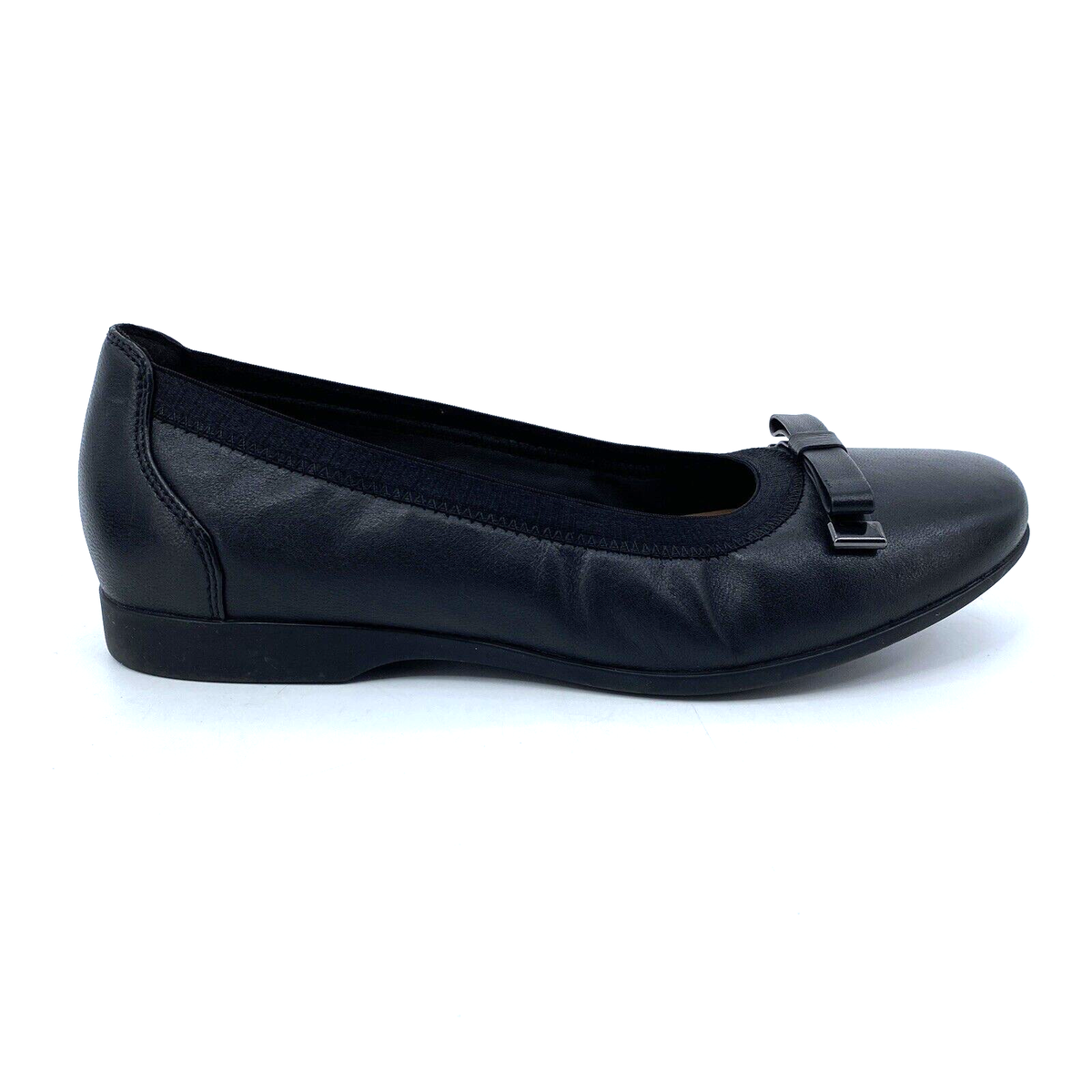 Ballet Clarks Wide Fit Black Shoes Women's M Clarks Unstructured