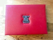1987 UK  ROYAL  MINT PROOF COIN SET DE LUXE RED LEATHER CASE ( 7 )