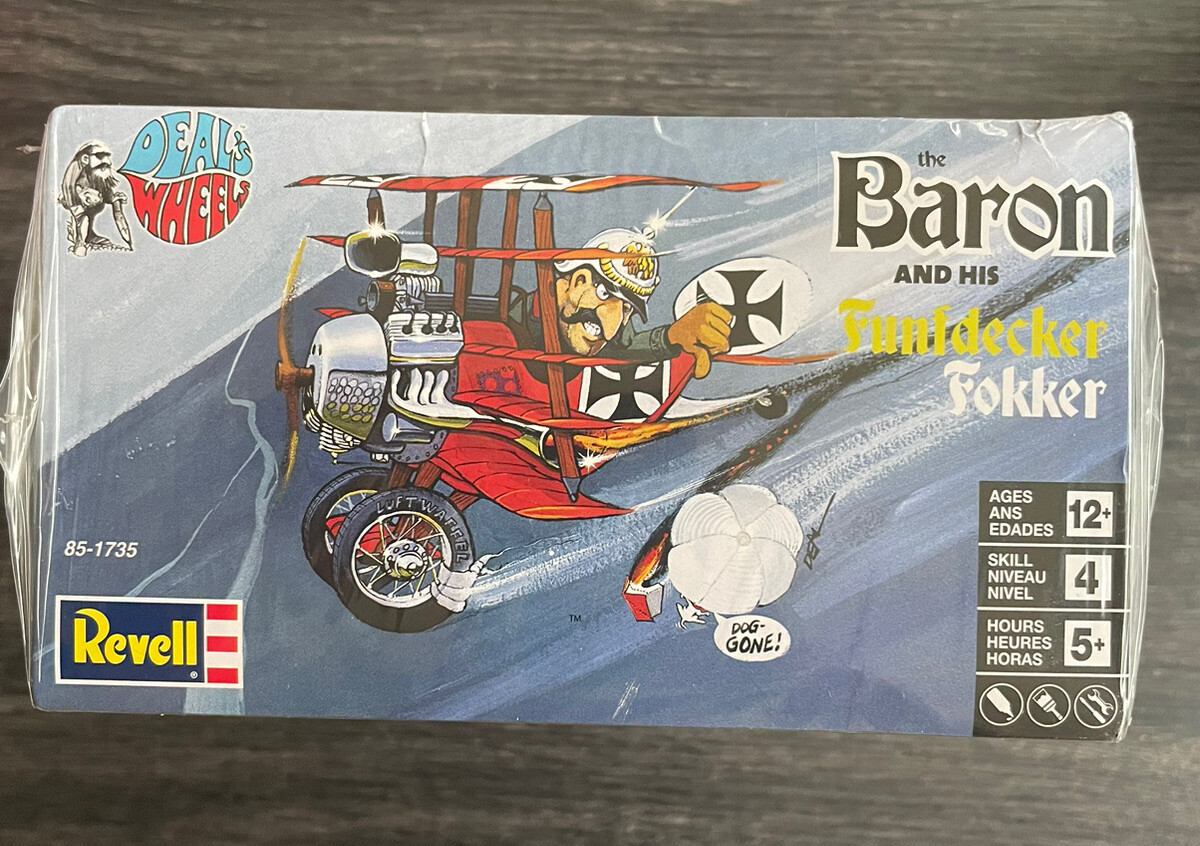 NEW SEALED‼️Revell The Red Baron FunFdecker Fokker Dave Deals Wheels