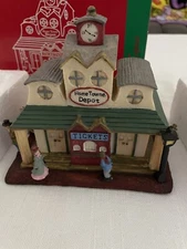 Home Towne Express Village House TRAIN DEPOT 1998 JCPenney Holiday With Box