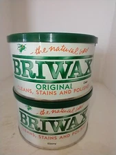 2  Briwax Cleans, Stains And Polishes 16oz Ea. 1 Clear & 1 Ebony