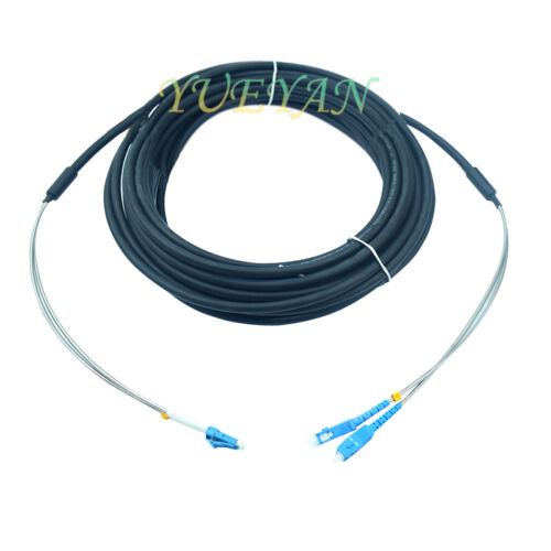 80M Outdoor Waterproof Field Fiber Patch Cord LC to SC SM 9/125  Duplex DHL Free - Picture 1 of 5