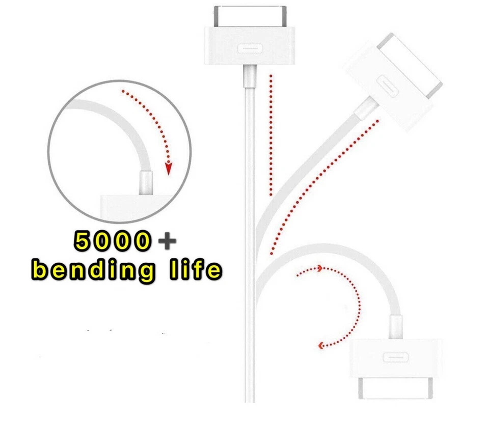 USB Data Sync Cable Cord Charger for iPhone 4 4G 4S 3GS iPod Nano Touch 4G - Image 3 of 4