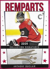 2022 Quebec Remparts 25th Anniversary ANTHONY DUCLAIR #A-AD Autograph 22/25