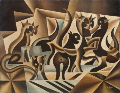 Elasticity of Cats : Fortunato Depero : 1936-9 : Archival Quality Art Print 