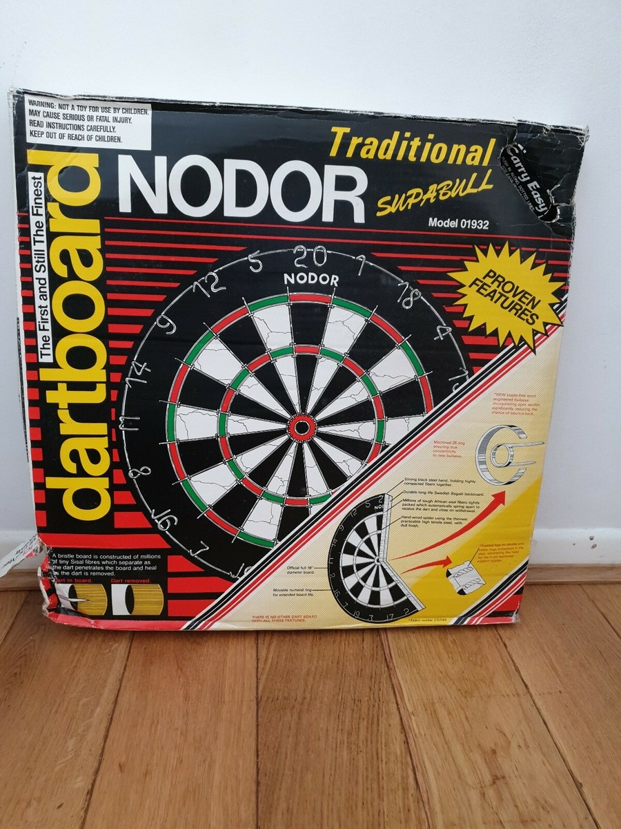 NODOR Tradational Supabull Sisal Bristle Dartboard N' New & Boxed