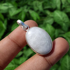 Rainbow Moonstone Gemstone 1PCS Charm Pendant 925 Silver Plated Handmade Jewelry