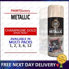 Champagne Gold Spray Paint Aerosol Can Metallic Wood Metal Plastic 400ml -1-12