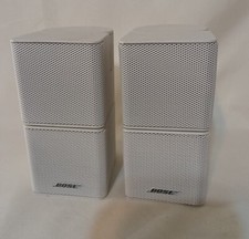 Bose Lifestyle/Satellite Jewel Mini Double Cube Speaker White Lot of 2 W/Cables