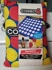 Kids Hasbro Game CONNECT 4 Backpack Beach Towel Set Tote Bag Bath Pool Fun New