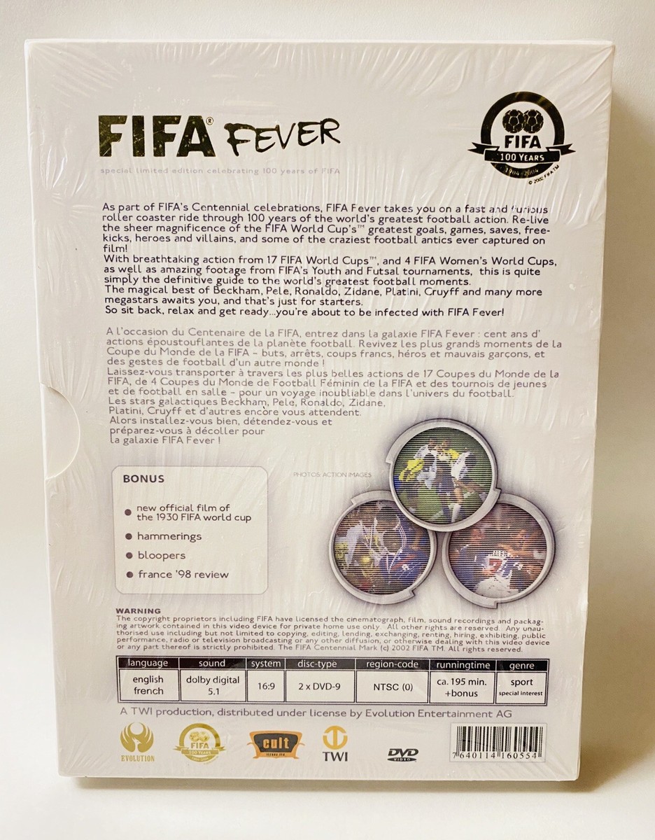 NEW - FIFA FEVER 2-Disc Special Edition DVD Celebrating 100 Years