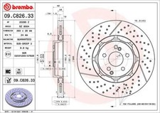 2 x BREMBO 09.C826.33 Bremsscheibe f&uuml;r MERCEDES-BENZ