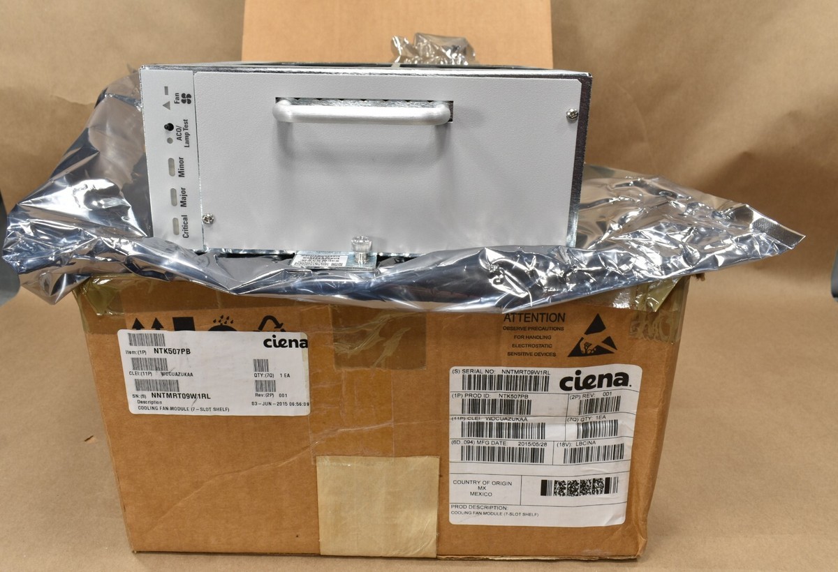 Ciena, NTK507PB, WOCUAZUKAA, Cooling Fan Module (7-SLOT SHELF) | eBay