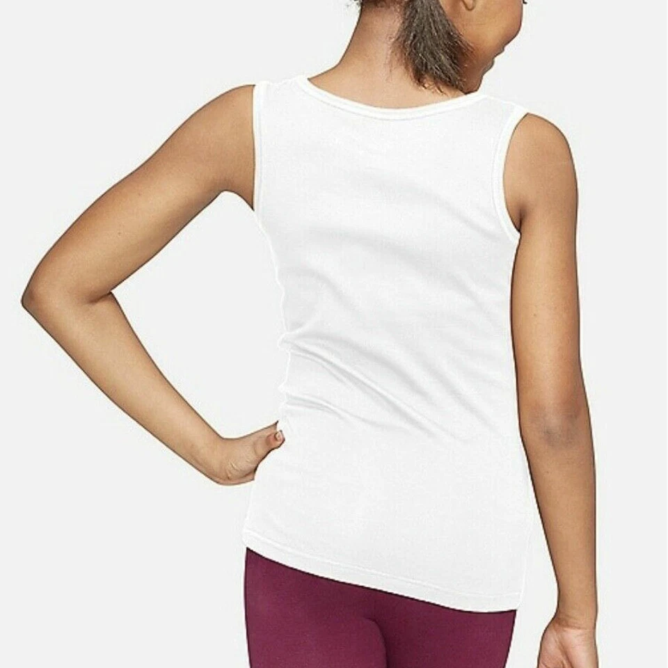 Tanque acanalado Big Kid blanco Foto 3 de 4