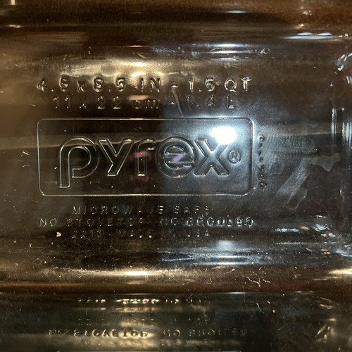Pyrex Bread Loaf Pan Glass Bakeware 1.5 Qt Ovenproof Standard Size - Picture 2 of 4