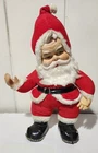 Vintage Rushton Company Santa Claus Plush Coca Cola Rubber Face Black Boots