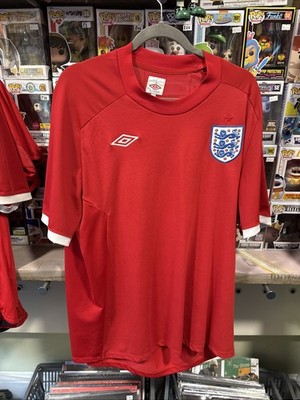 Original England 2010 Auswärtstrikot Umbro Herren XL rot WM Fußballtrikot