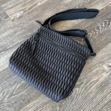 DKNY Quilted Nylon Messenger Crossbody Bag Bl...