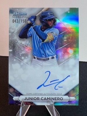 2023 Bowman Sterling Prospect Refractor,  Auto, Junior Caminero 43/150 #PA-JCR
