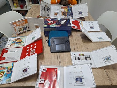 Nintendo 2ds Console | plus 10 Games(Pokemon Y, Pokemon Sun exc.) | Original Box