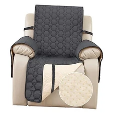 Waterproof Recliner Chair Cover - Non-Slip Recliner Sofa 23 inch Dark Gray