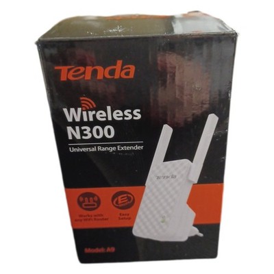 Tenda A9 WLAN Verstärker Repeater(300 Mbit/s, 2 externen Antennen, WPS, LED absc
