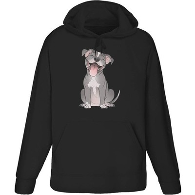 Hoodie / Kapuzenpullover ''Happy Pit Bull Terrier'' für Erwachsene (HO053281)