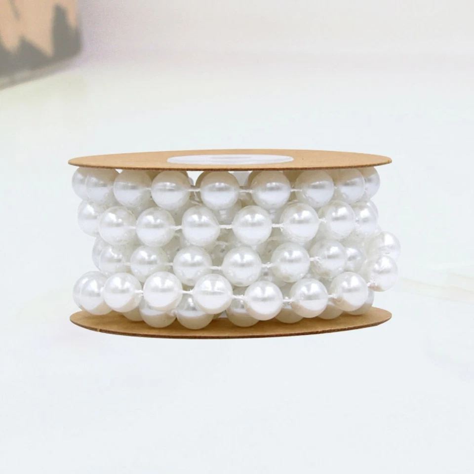  10MM Runde Schnur Perlen Kette Girlande Feste Kunststoff Simulation Perlen - Bild 4 von 4