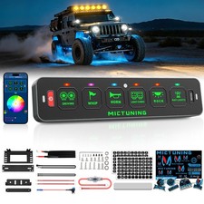 12v Rgb 6 Gang Switch Panel App Toggle Led Light Bar Circuit Relay System Marine