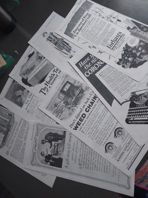 1923 VINTAGE lot of Smaller PRINT Ads BAYER,KIMBALL,HORLICK'S,RALSTON,CLICQUOT