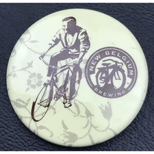 New Belgium Brewing Bicycle Pinback Button Beer Promo Vintage Style