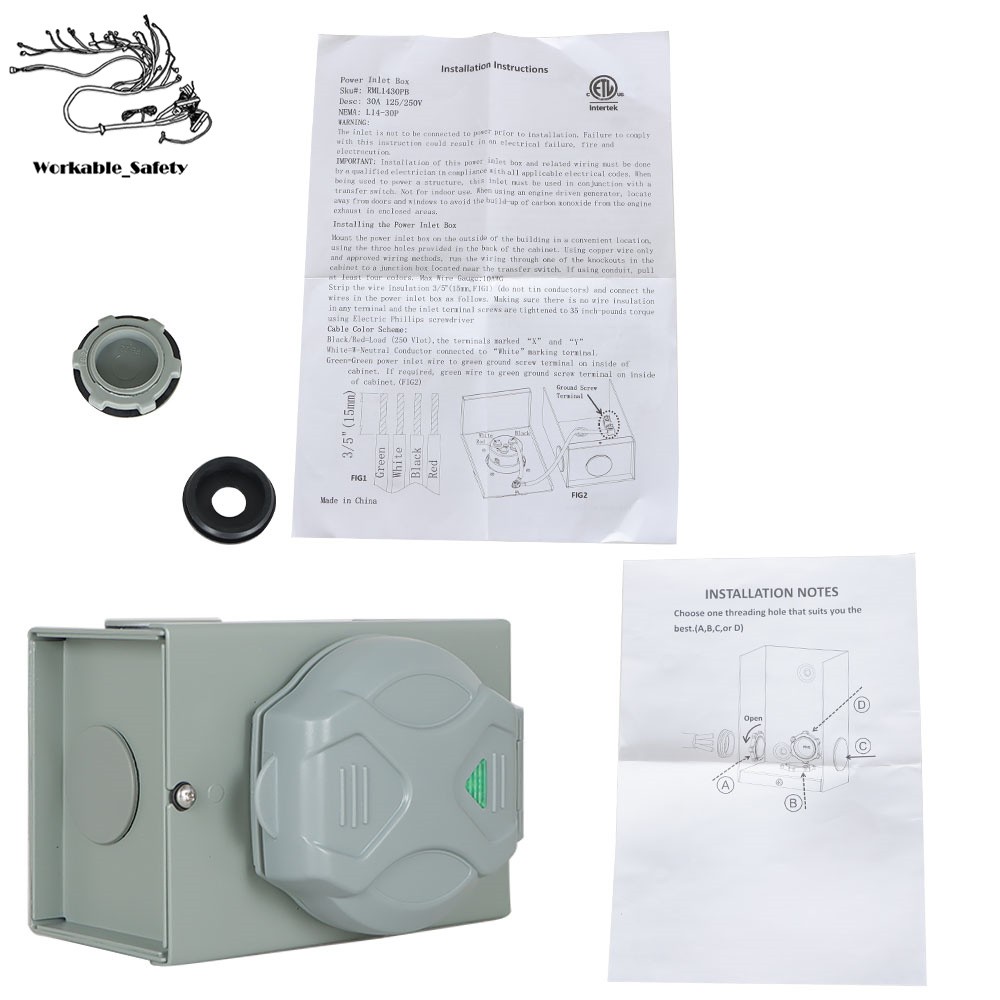 Inlet Box Power Inlet Box Etl Listed 4 Prongs