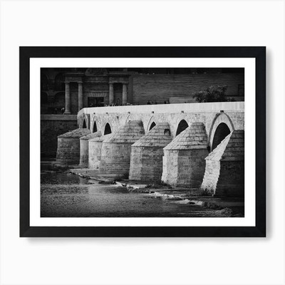 Römische Brücke Cordoba Kunstdruck gerahmt Wandbild Poster Leinwanddruck Bild