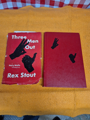 Three Men Out (Nero Wolfe) by Rex Stout 1954 Book Club Edition 
