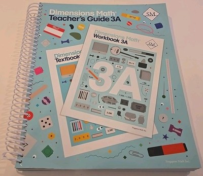 Dimensions Math, Teachers Guide 3A Spiral-bound By Cassandra Turner VERY GOOD