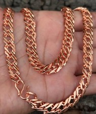 Handcrafted Pure Copper Cuban Link Chain,Necklace And Bracelets   Vintage Royal