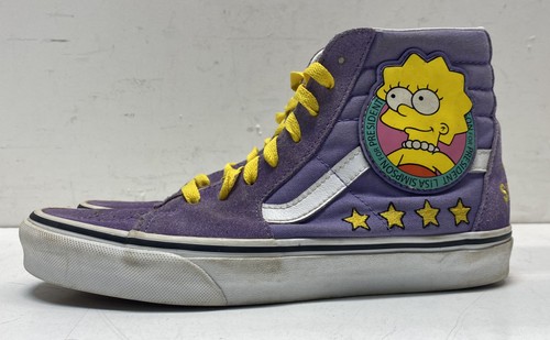Vans Sk8-Hi The Simpsons Lisa Simpson for President Purple Size W 8 / M 6.5