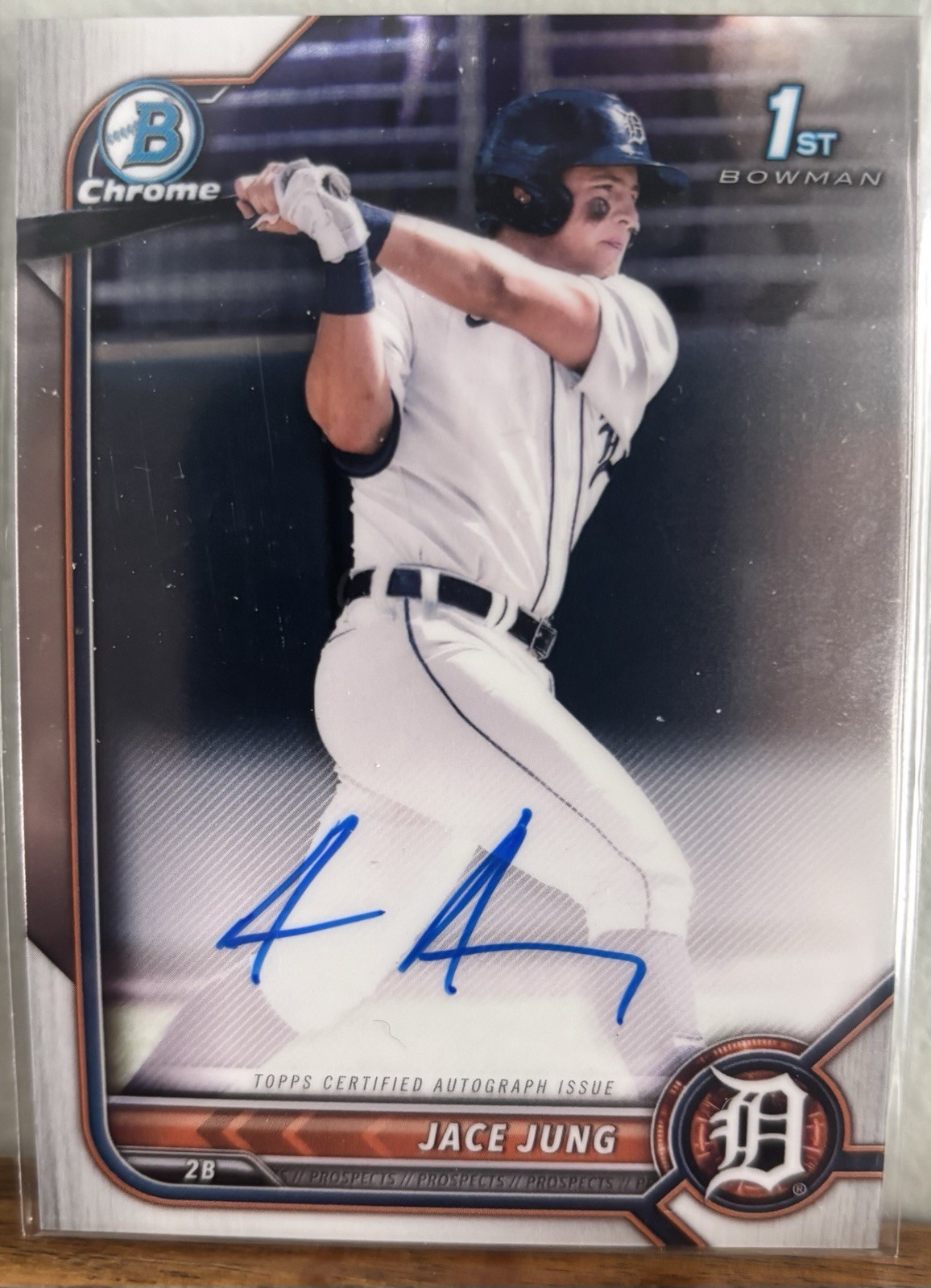 2022 Topps Chrome Jace Jung Bowman 1st Rookie Auto #CDA-JJ