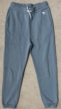 Abercrombie Kids Boys 11/12 Light Blue Sweatpants Functional Drawstring